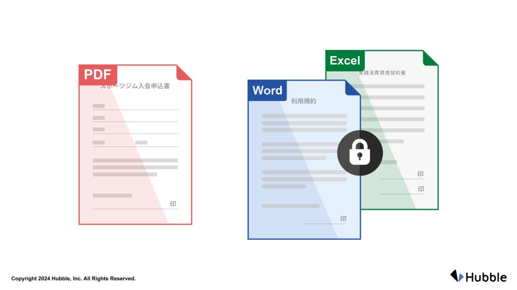 編集ロック機能が付いた契約書ドラフト